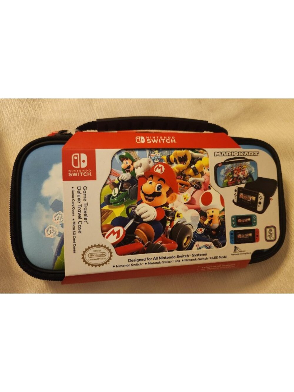 RDS Industries Nintendo Switch Game Traveler Mario Kart Deluxe Travel Case NWT